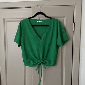 Zara Slightly Cropped Circle-Tie Top